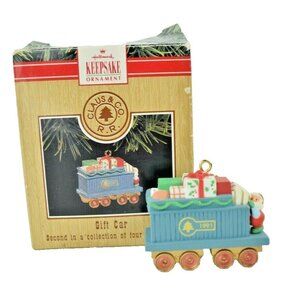 Hallmark Keepsake Ornament Claus & Co. R.R. Gift Car Second in the Set 1991